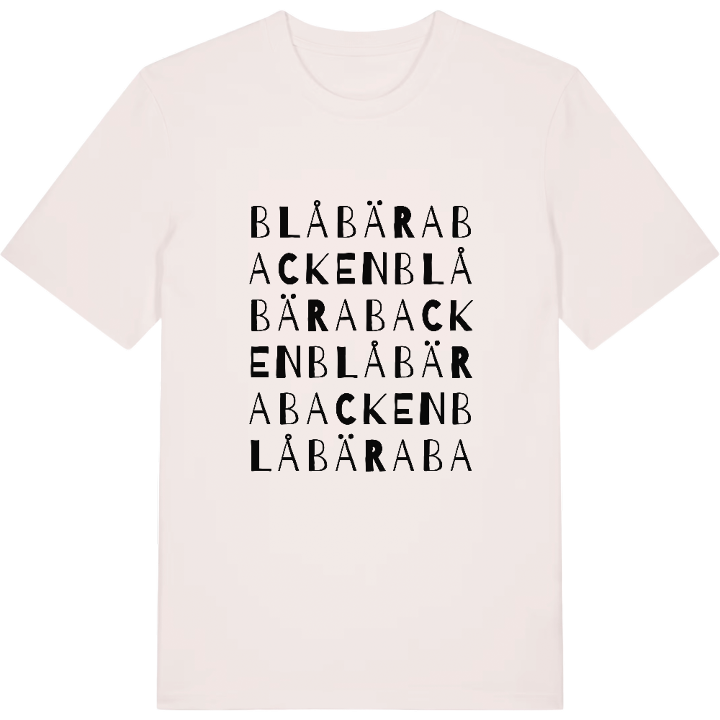 Blåbärabacken ordlek t-shirt – t-shirt från PinShirt