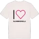 Jag älskar Blåningsmåla t-shirt stort tryck