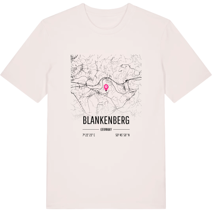 Blankenberg karta t-shirt – t-shirt från PinShirt