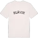 Blåvik böjd t-shirt