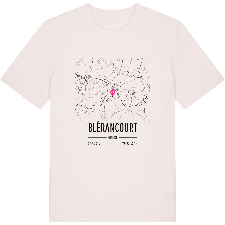 Blérancourt karta t-shirt – t-shirt från PinShirt