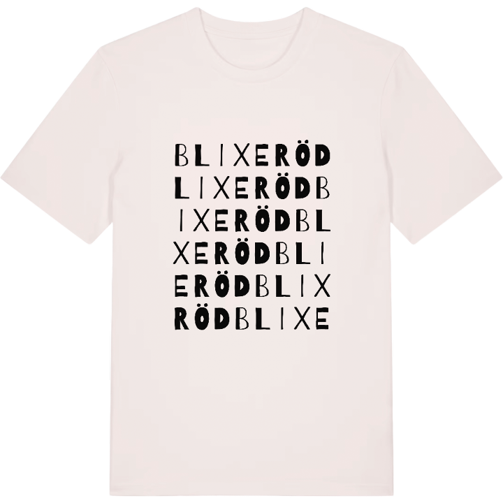 Blixeröd ordlek t-shirt – t-shirt från PinShirt