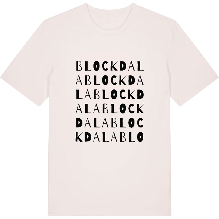 Blockdala ordlek t-shirt – t-shirt från PinShirt