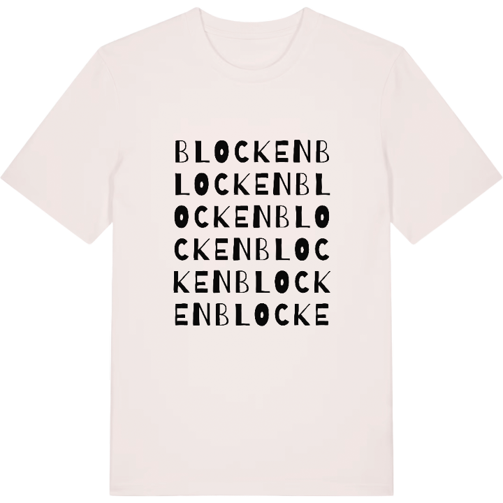 Blocken ordlek t-shirt – t-shirt från PinShirt