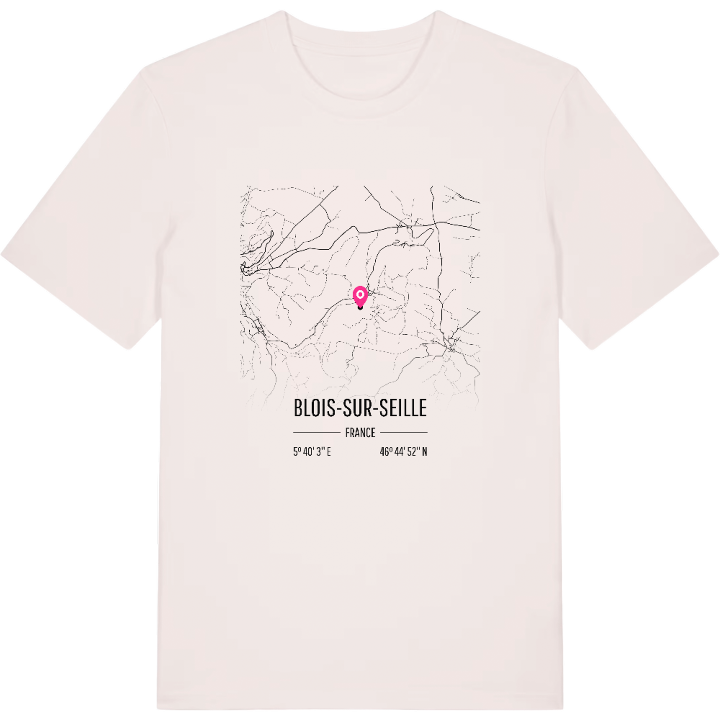 Blois-sur-Seille karta t-shirt – t-shirt från PinShirt