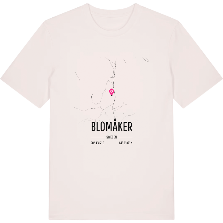 Blomåker karta t-shirt – t-shirt från PinShirt