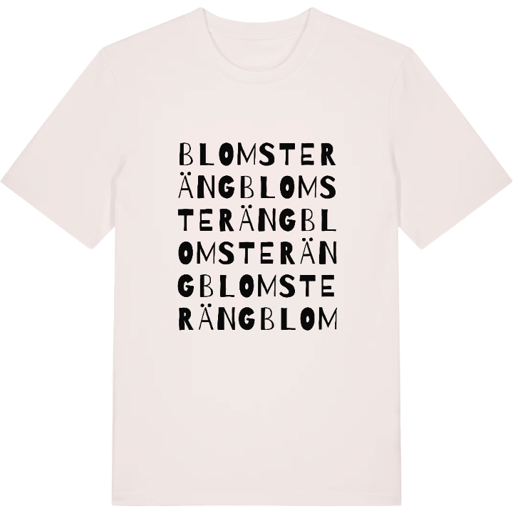 Blomsteräng ordlek t-shirt – t-shirt från PinShirt