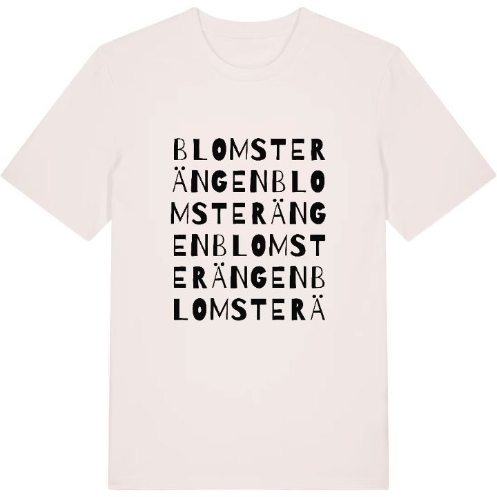 Blomsterängen ordlek t-shirt – t-shirt från PinShirt