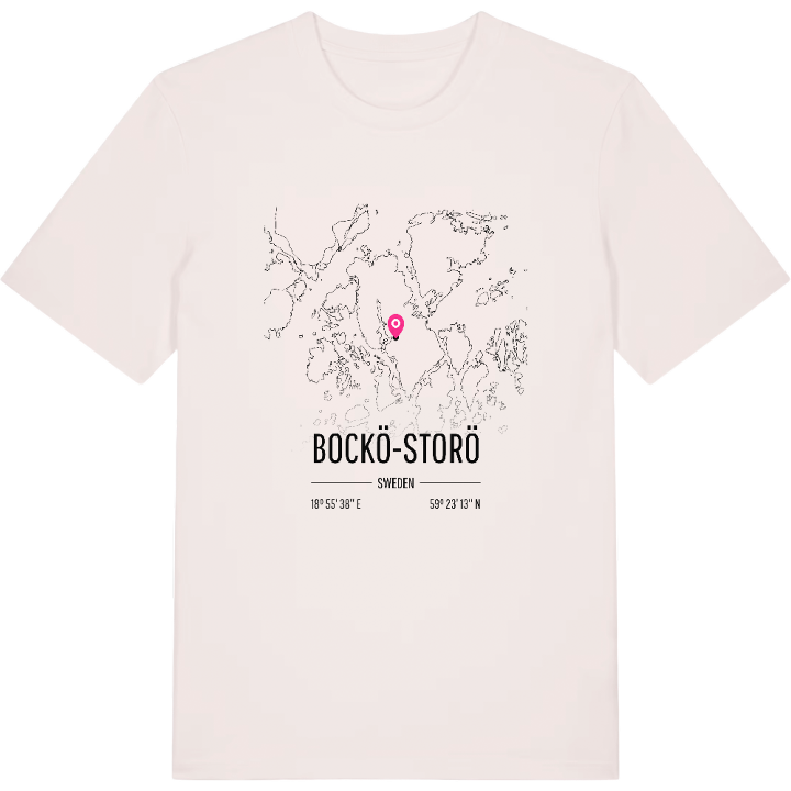 Bockö-Storö karta t-shirt – t-shirt från PinShirt