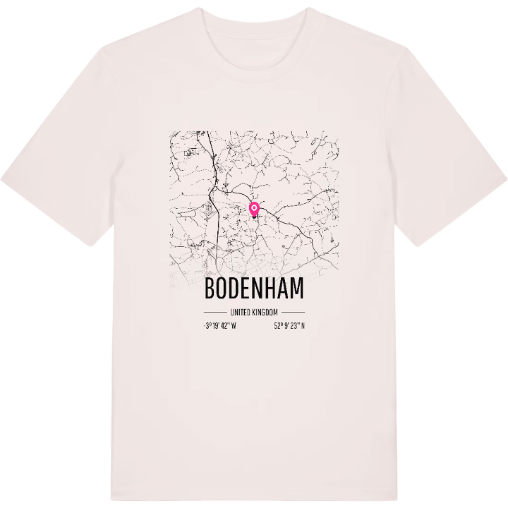 Bodenham karta t-shirt – t-shirt från PinShirt