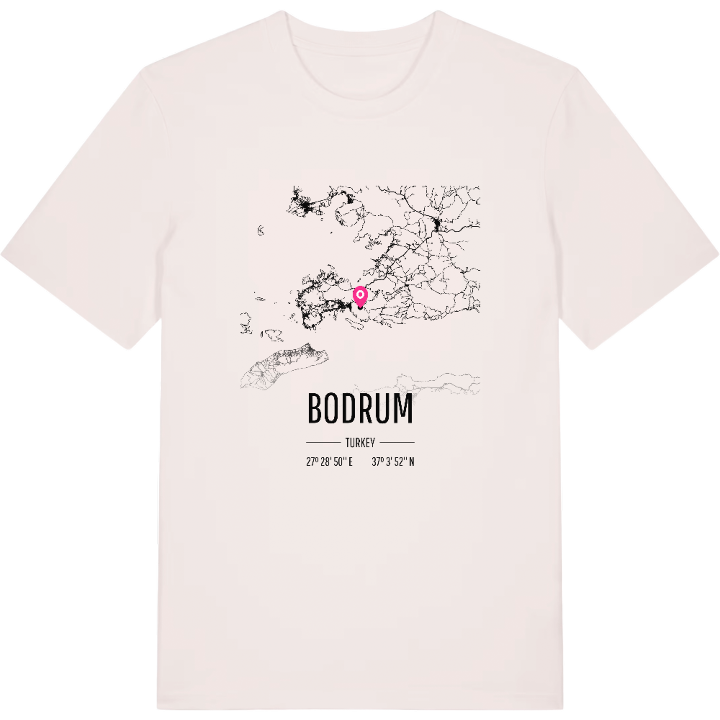 Bodrum karta t-shirt – t-shirt från PinShirt
