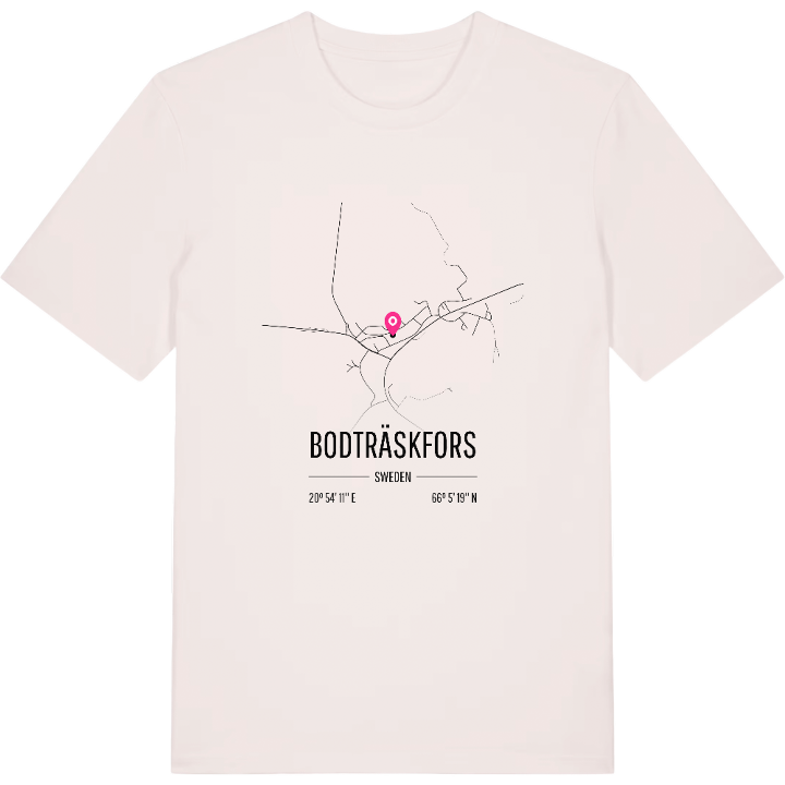 Bodträskfors karta t-shirt – t-shirt från PinShirt