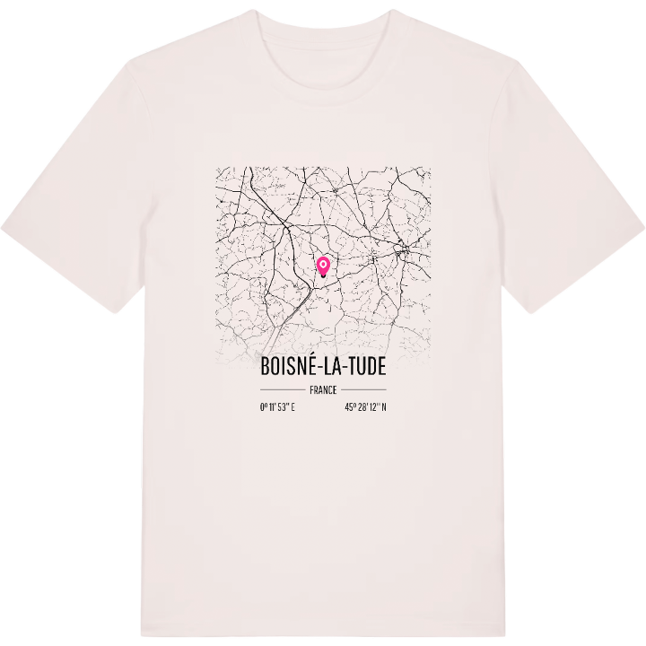 Boisné-la-Tude karta t-shirt – t-shirt från PinShirt