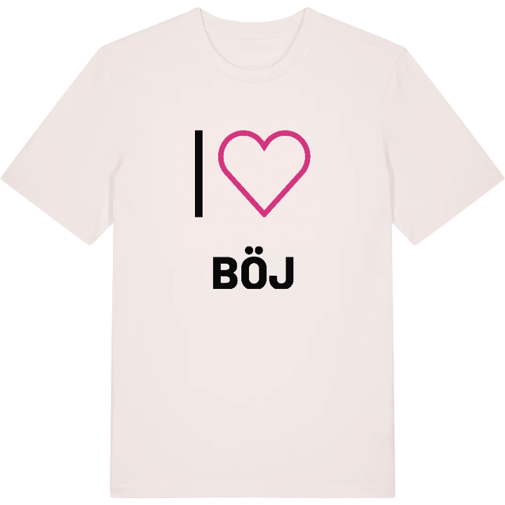 Jag älskar Böj t-shirt stort tryck – t-shirt från PinShirt