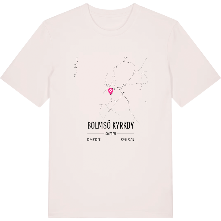 Bolmsö kyrkby karta t-shirt – t-shirt från PinShirt