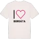 Jag älskar Borgáta t-shirt stort tryck