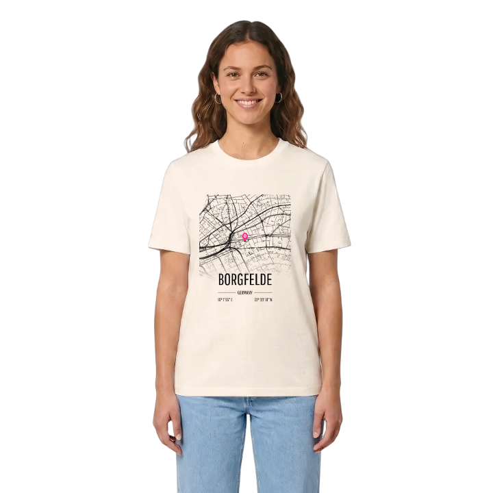 Borgfelde karta t-shirt – t-shirt från PinShirt