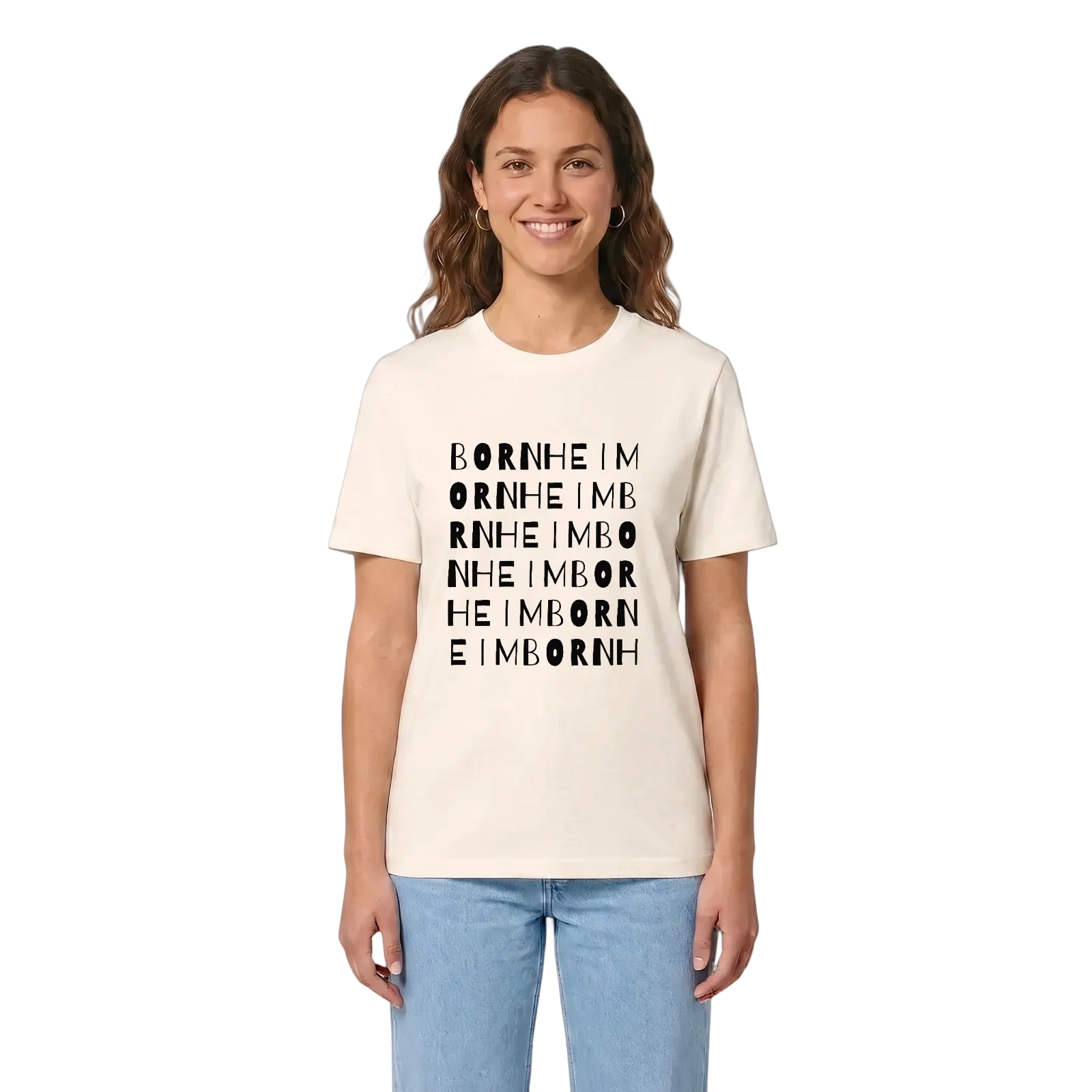 Bornheim ordlek t-shirt – Vintage White, i miljö