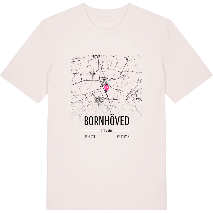 Bornhöved karta t-shirt – t-shirt från PinShirt