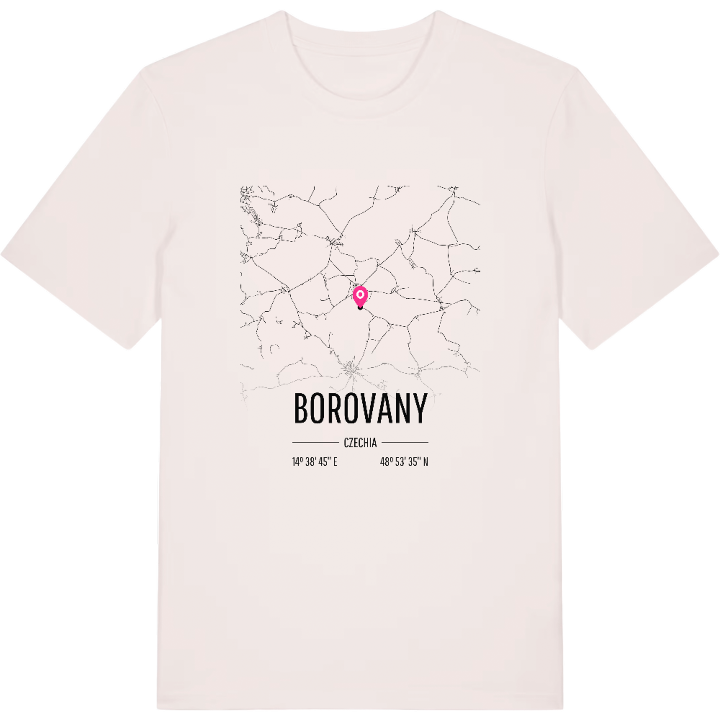 Borovany karta t-shirt – t-shirt från PinShirt