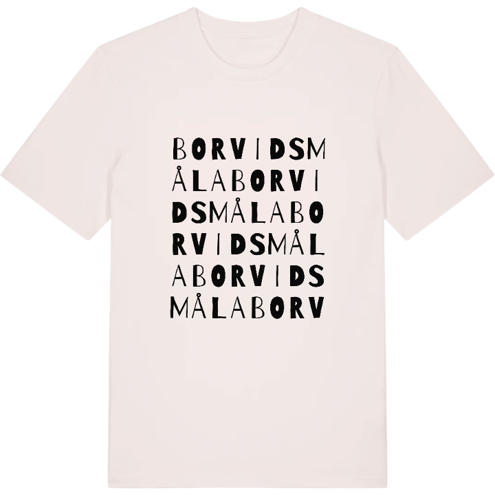 Borvidsmåla ordlek t-shirt – t-shirt från PinShirt