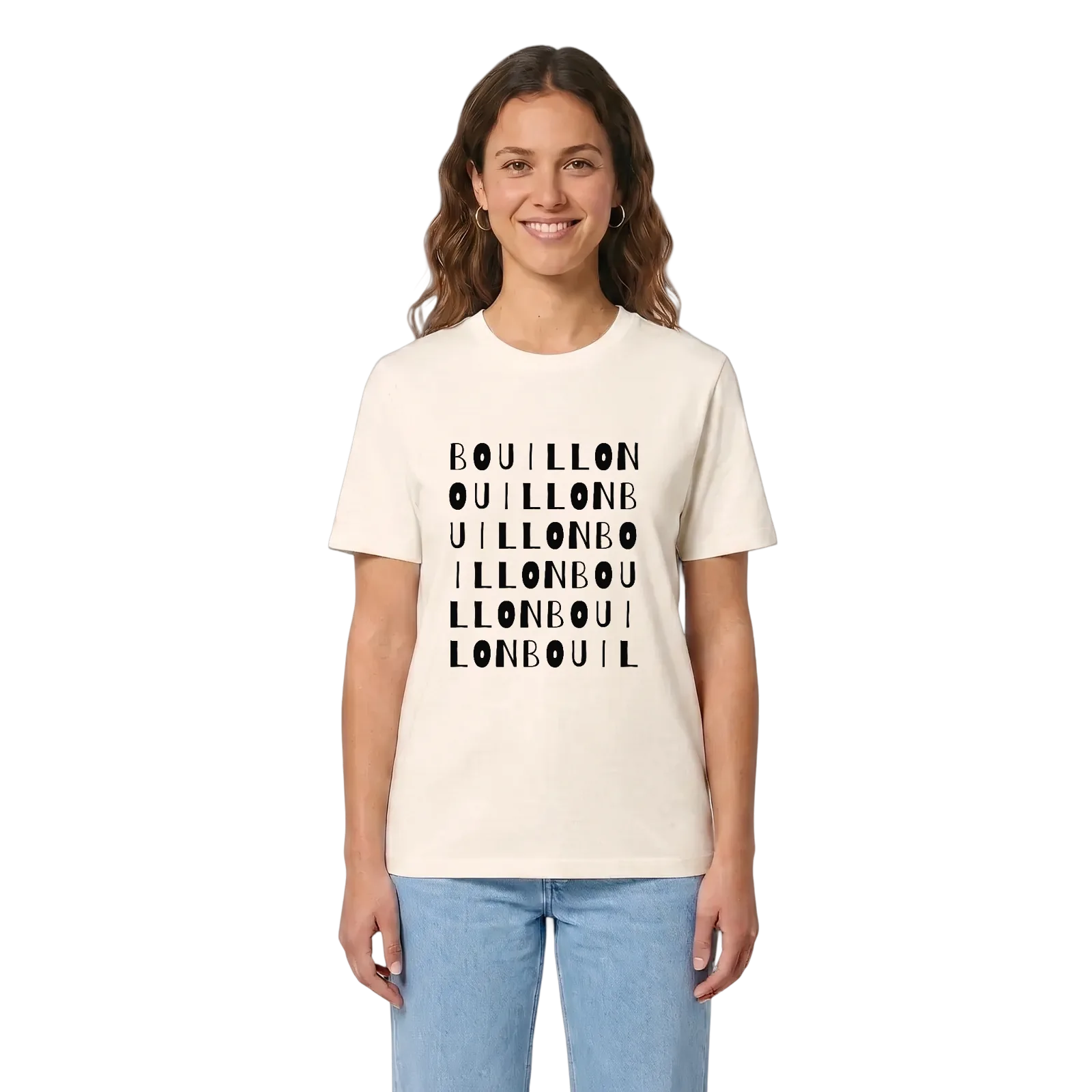 Bouillon ordlek t-shirt – Vintage White, i miljö