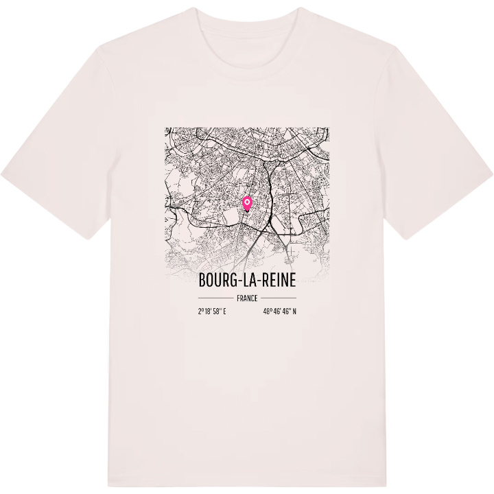 Bourg-la-Reine karta t-shirt – t-shirt från PinShirt
