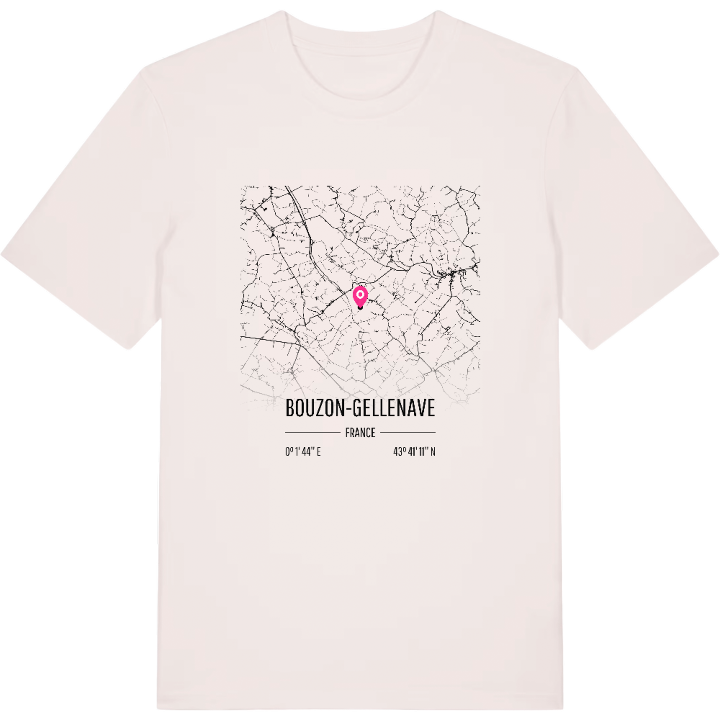 Bouzon-Gellenave karta t-shirt – t-shirt från PinShirt