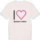 Jag älskar Brända tomten t-shirt stort tryck