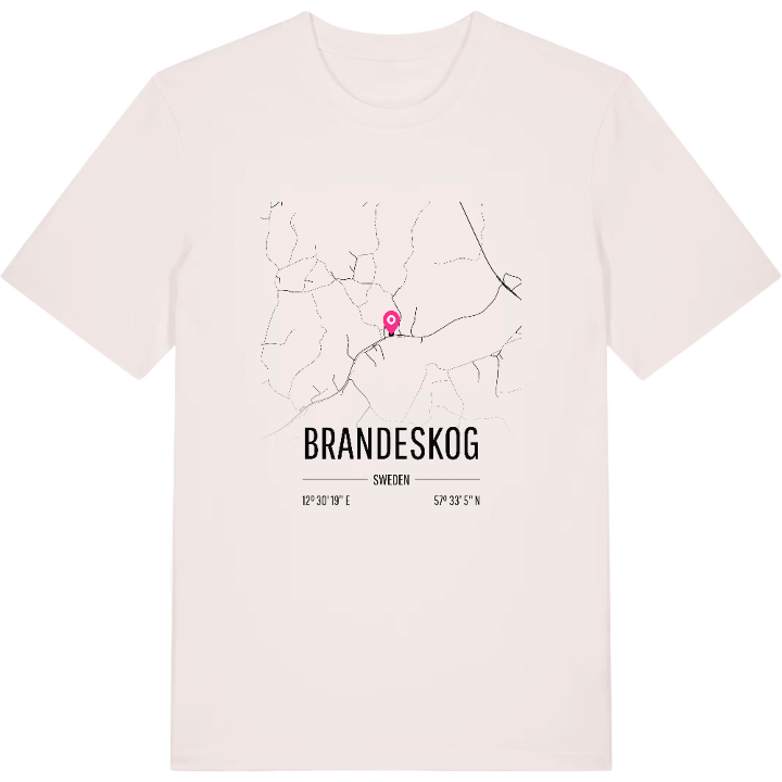 Brandeskog karta t-shirt – t-shirt från PinShirt