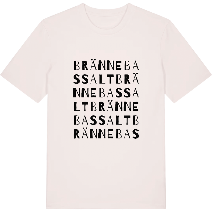 Brännebassalt ordlek t-shirt – t-shirt från PinShirt
