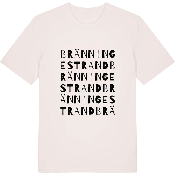 Bränninge strand ordlek t-shirt – t-shirt från PinShirt