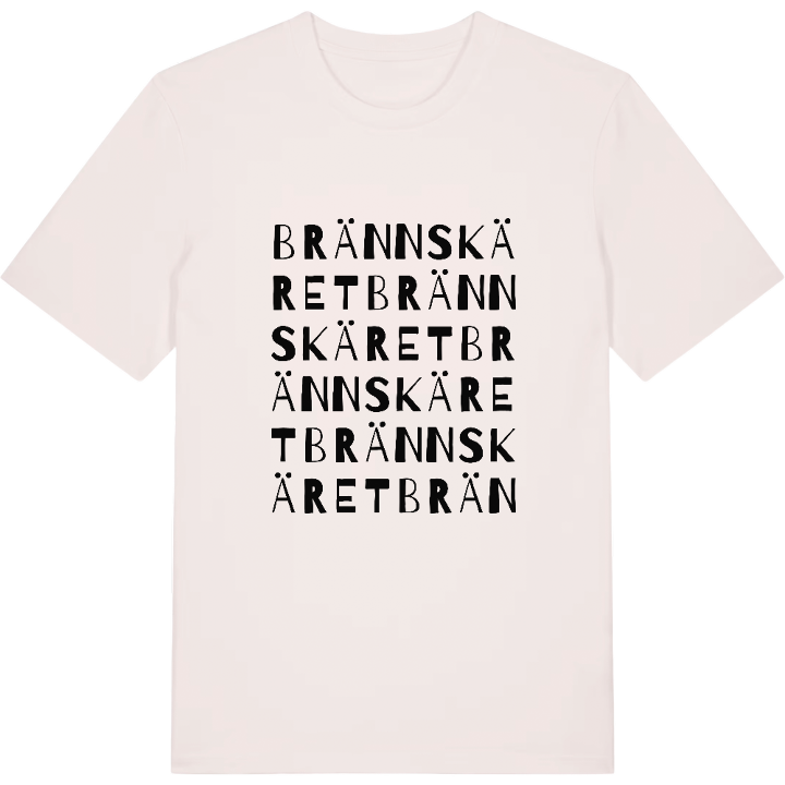Brännskäret ordlek t-shirt – t-shirt från PinShirt