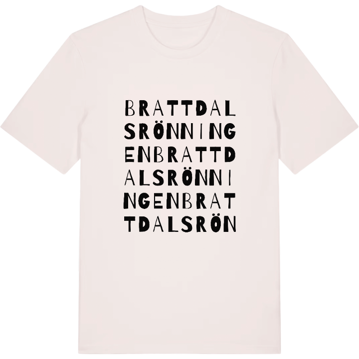 Brattdalsrönningen ordlek t-shirt – t-shirt från PinShirt