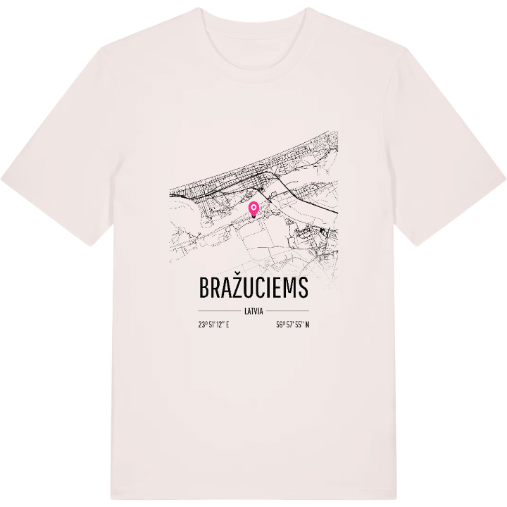 Bražuciems karta t-shirt – t-shirt från PinShirt