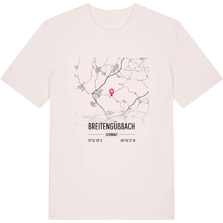 Breitengüßbach karta t-shirt – t-shirt från PinShirt