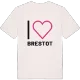 Jag älskar Brestot t-shirt stort tryck
