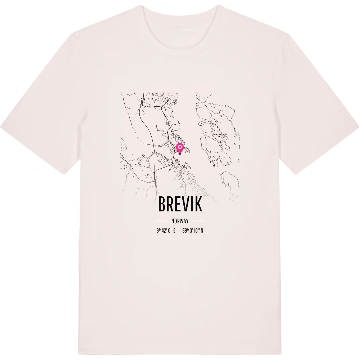 Brevik karta t-shirt – t-shirt från PinShirt