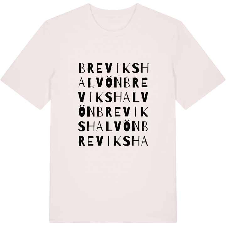 Brevikshalvön ordlek t-shirt – t-shirt från PinShirt