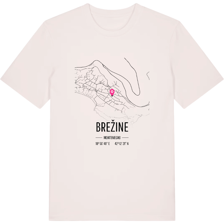 Brežine karta t-shirt – t-shirt från PinShirt