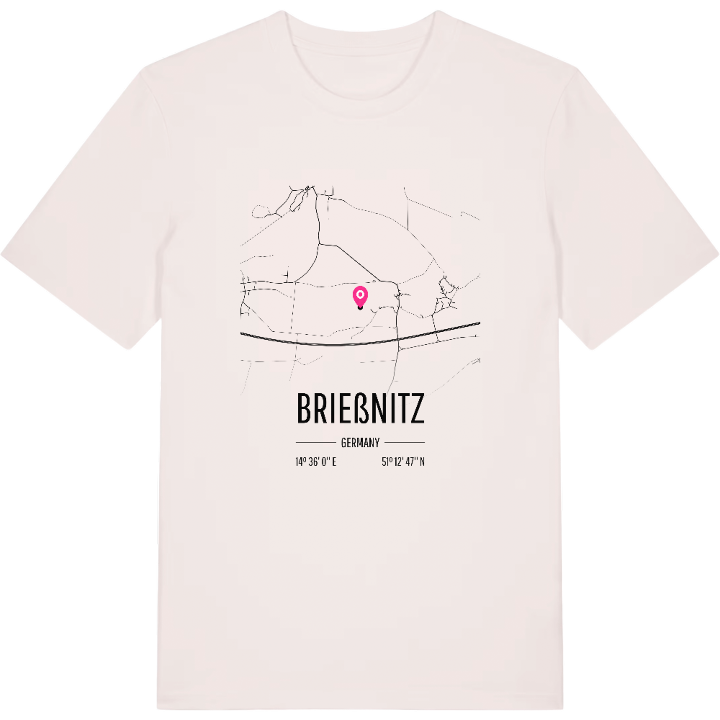 Brießnitz karta t-shirt – t-shirt från PinShirt