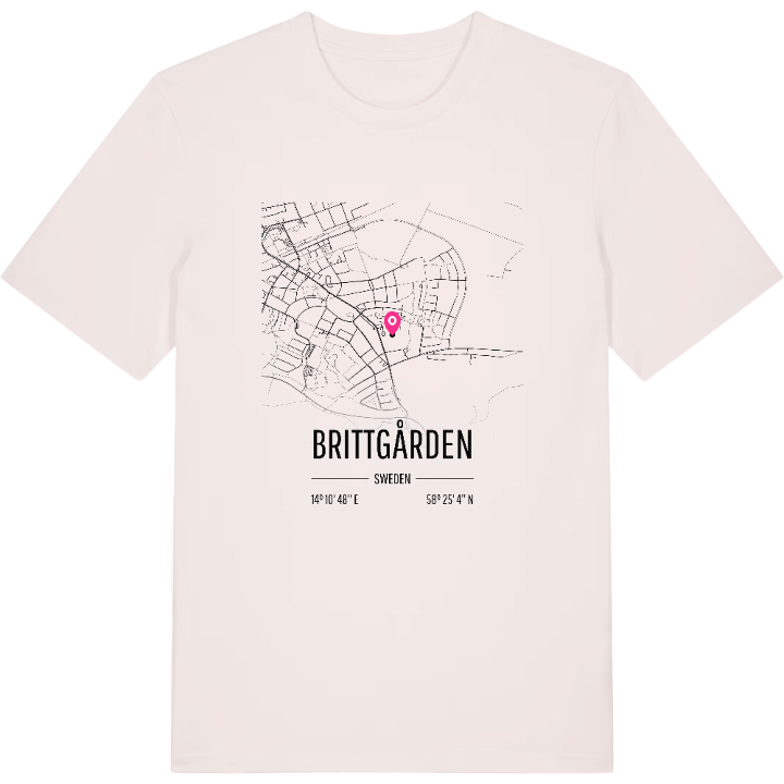 Brittgården karta t-shirt – t-shirt från PinShirt