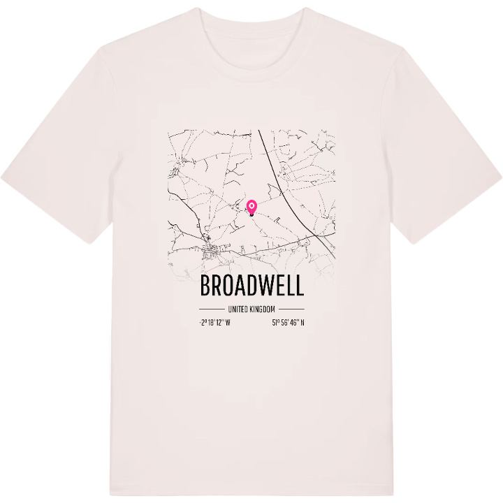 Broadwell karta t-shirt – t-shirt från PinShirt