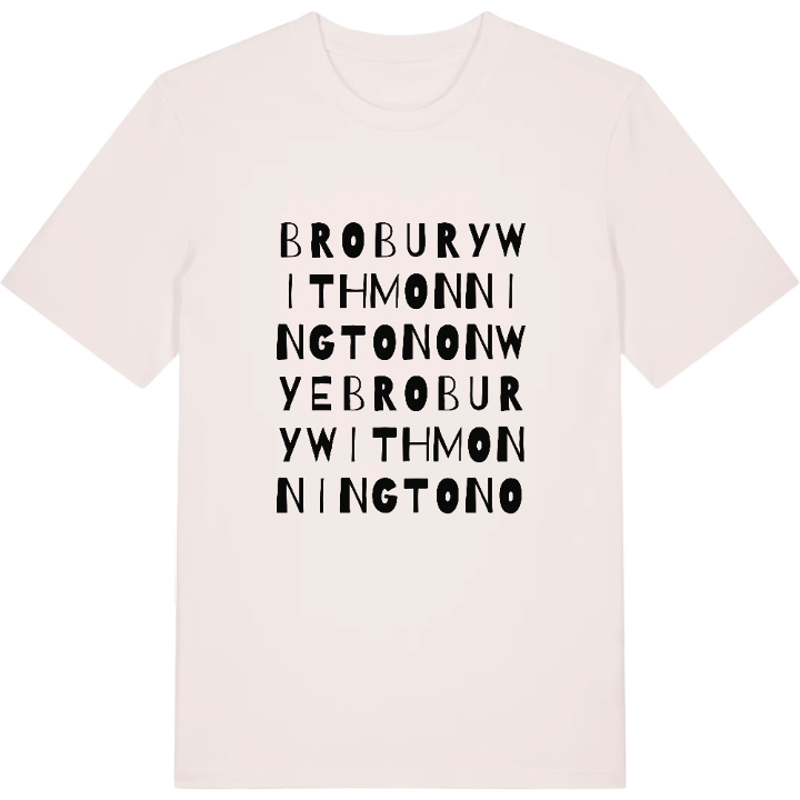 Brobury with Monnington on Wye ordlek t-shirt – t-shirt från PinShirt