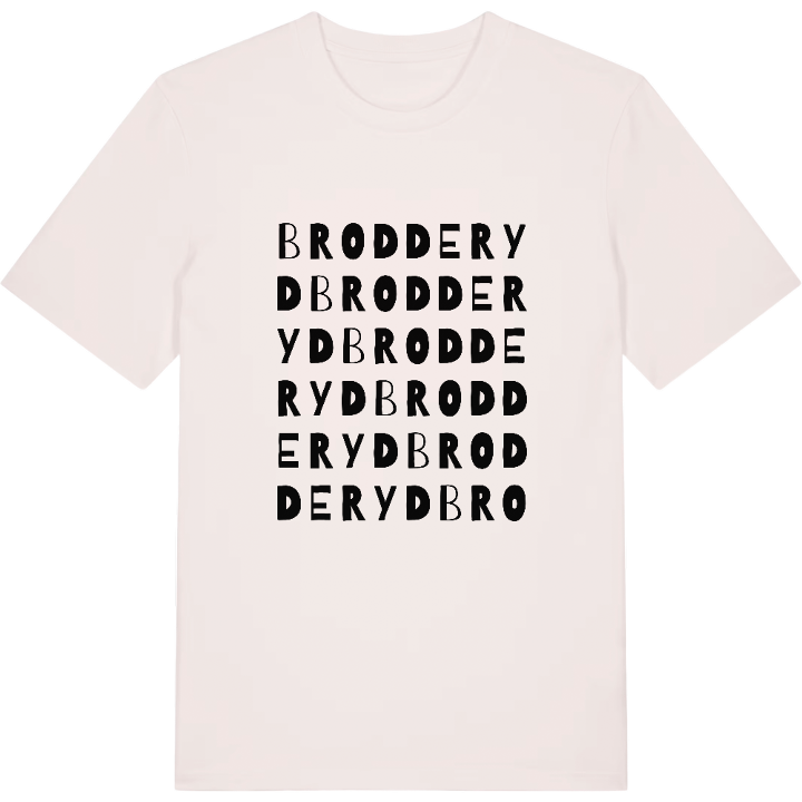 Brodderyd ordlek t-shirt – t-shirt från PinShirt
