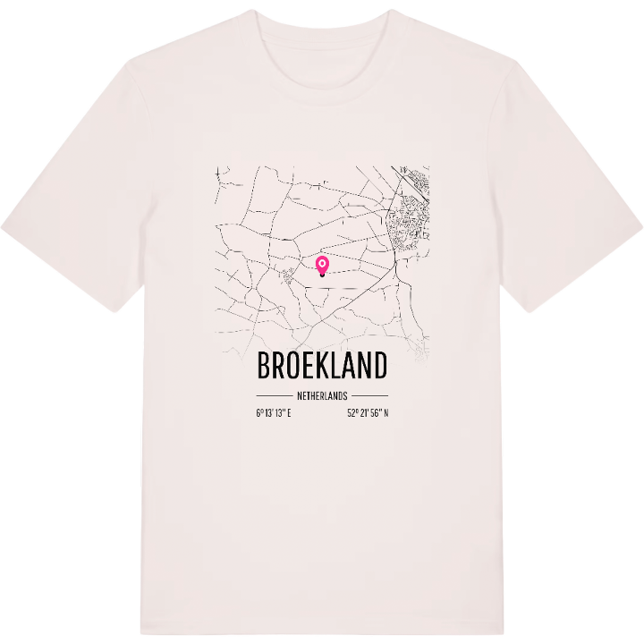 Broekland karta t-shirt – t-shirt från PinShirt