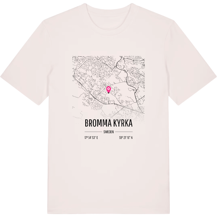 Bromma kyrka karta t-shirt – t-shirt från PinShirt