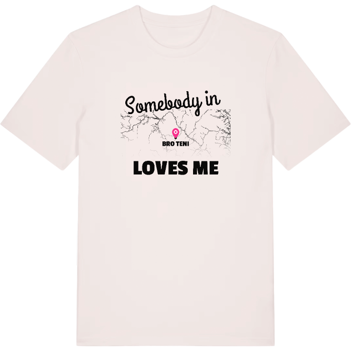 Någon i Broșteni älskar mig t-shirt – t-shirt från PinShirt