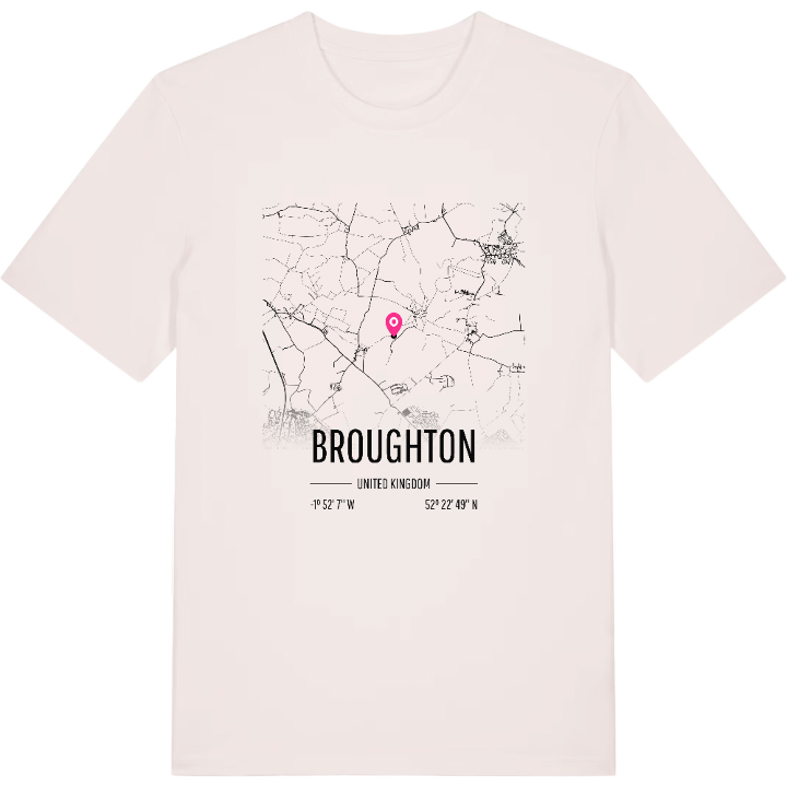Broughton karta t-shirt – t-shirt från PinShirt