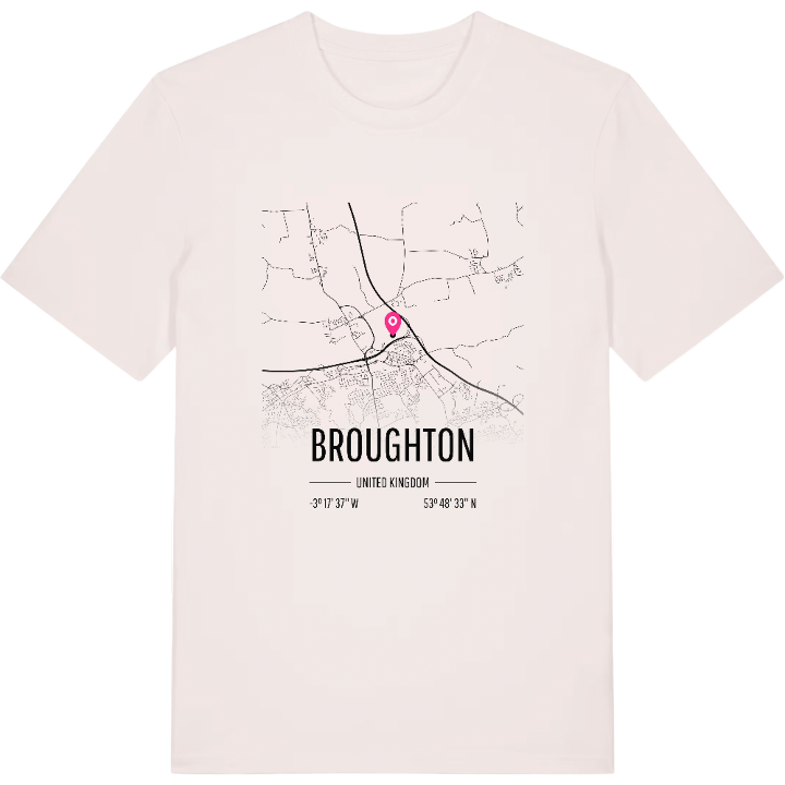 Broughton karta t-shirt – t-shirt från PinShirt